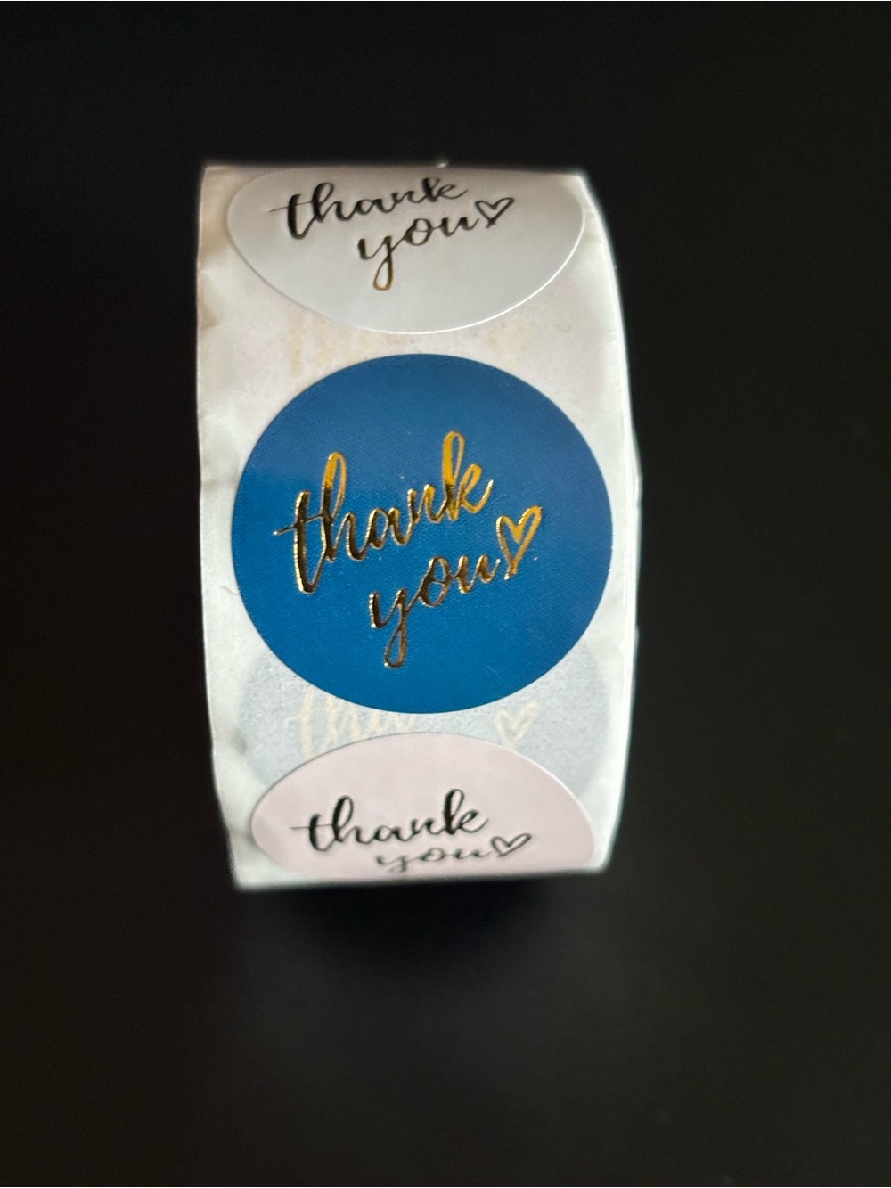 Thank You Foil Circle Stickers - Pack of 500